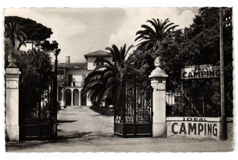 Carte postale ancienne Idéal Camping - Route de Marseille Nice