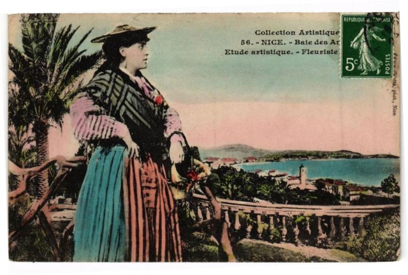 Carte postale ancienne Nice - Etude artistiques à Nice