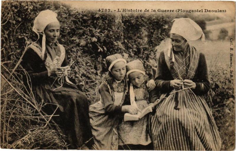 Carte postale ancienne L'Histoire de la Guerre (Plougastel Daoulas) à Daoulas