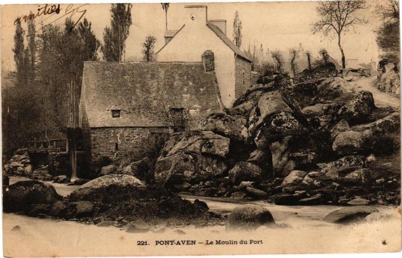 Carte postale ancienne Pont-Aven - Le Moulin du Port à Pont-Aven