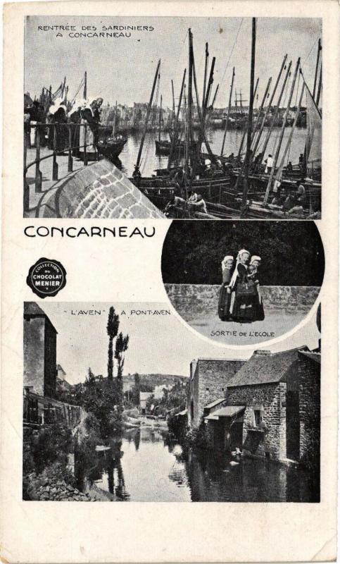 Carte postale ancienne Concarneau - Rentrée des Sardiniers a Concarneau à Concarneau