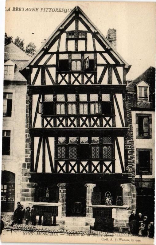 Carte postale ancienne La Bretagne Pittoresque - Morlaix - La Maison de la Reine Anne à Morlaix