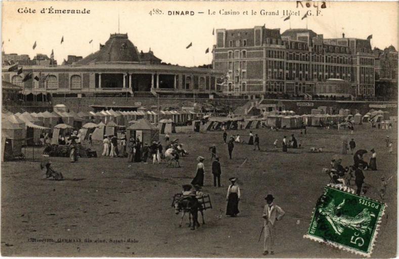 Carte postale ancienne Dinard-Le Casino et le Grand Hotel à Dinard