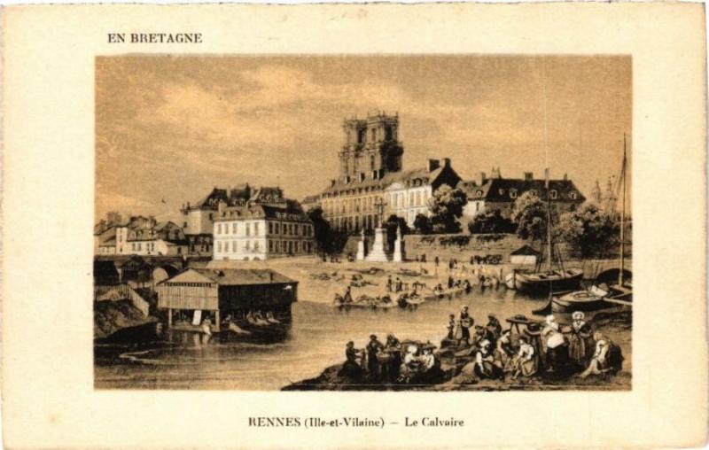 Carte postale ancienne Rennes-Le Calvaire à Rennes