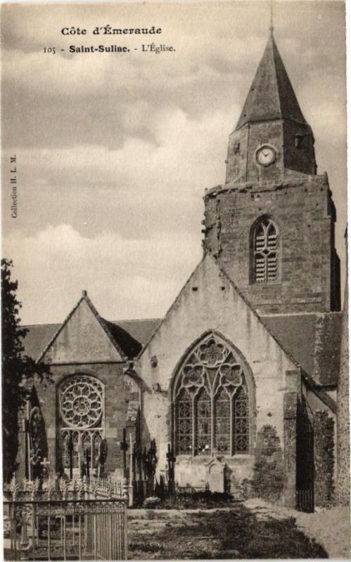Carte postale ancienne Saint-Suliac-L'Eglise à Saint-Suliac