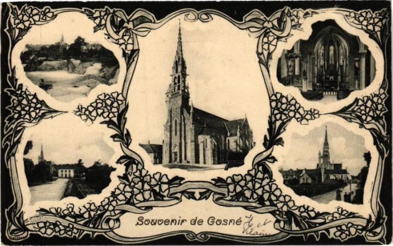 Carte postale ancienne Souvenir de Gosné à Gosné