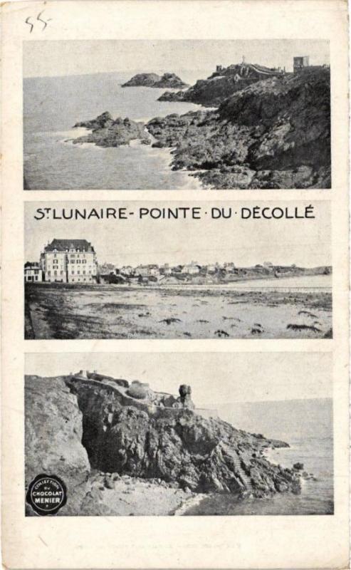 Carte postale ancienne Saint-Lunaire-Pointe du Décollé à Saint-Lunaire