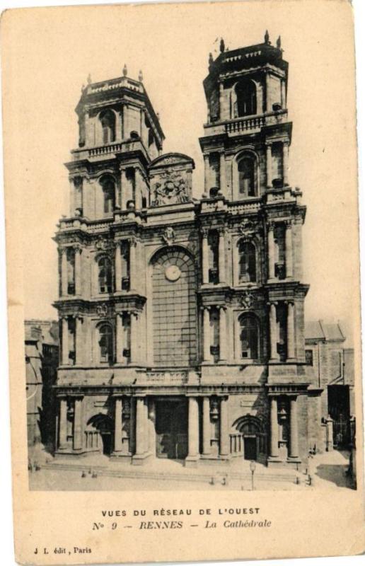 Carte postale ancienne Rennes-La Cathédrale à Rennes