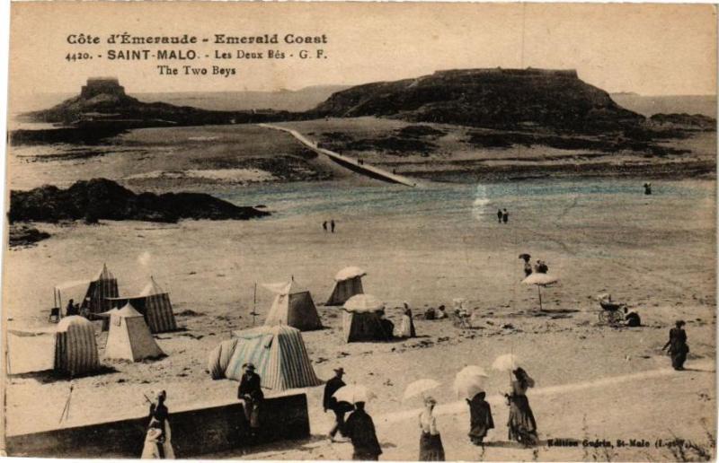 Carte postale ancienne Cote d'emeraude - Emerald Coast - Saint-Malo - Les Deux Bés à Saint-Malo