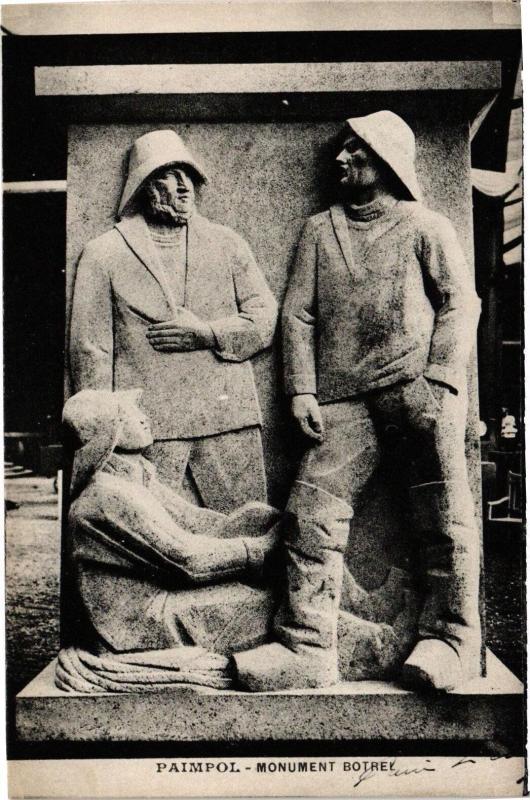 Carte postale ancienne Paimpol - Monument Botrel à Paimpol