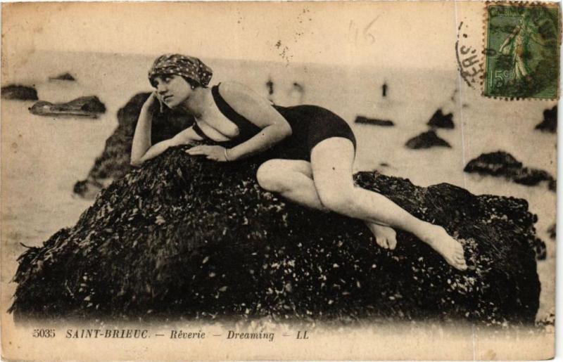 Carte postale ancienne Saint-Brieuc-Réverie-Dreaming à Saint-Brieuc