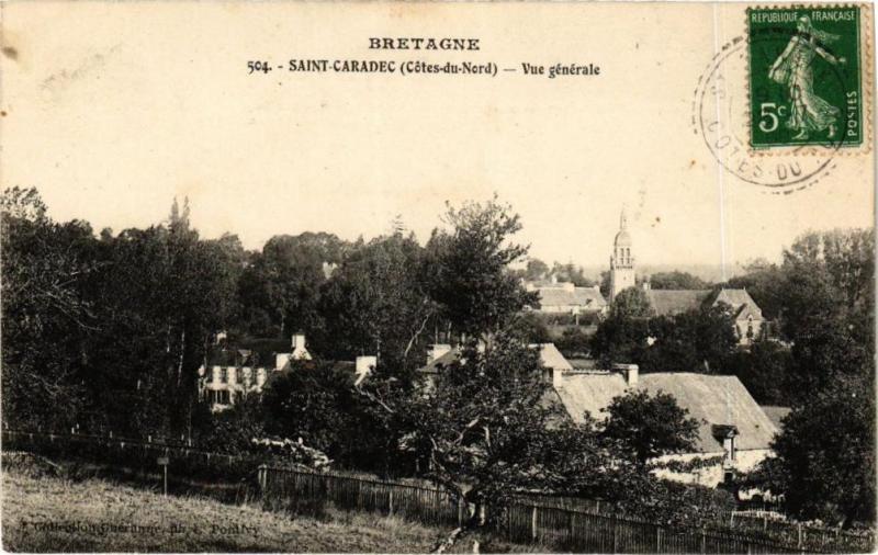 Carte postale ancienne Saint-Caradec-Vu générale à Saint-Caradec