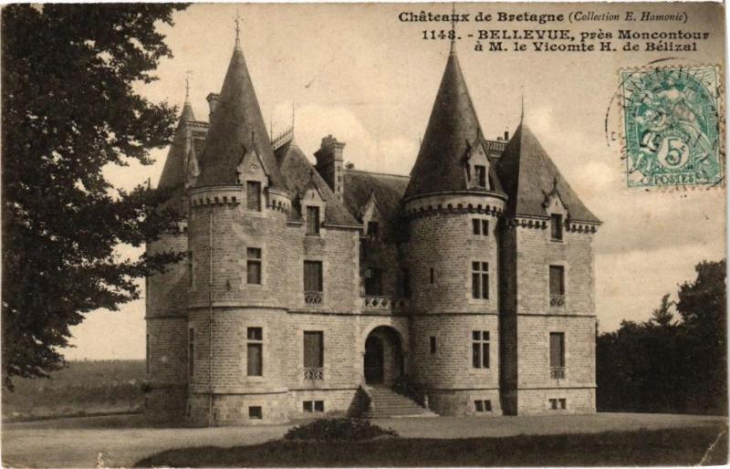 Carte postale ancienne Chateaux de Bretagne - Bellevue