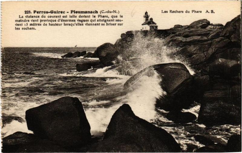 Carte postale ancienne Perros-Guirec-Ploumanach à Perros-Guirec