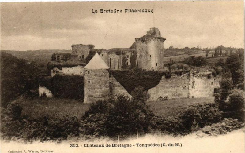 Carte postale ancienne Chateaux de Bretagne-Tonquedec