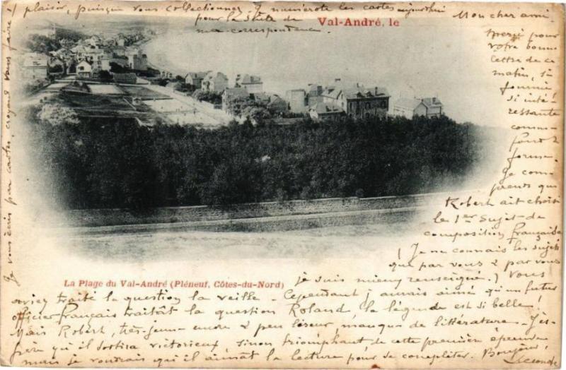 Carte postale ancienne Val-Andre le La Plage du Val-Andre (Pleneuf Cotes-du-Nord)