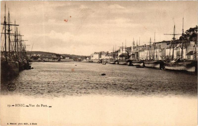 Carte postale ancienne Binic - Vue du Port