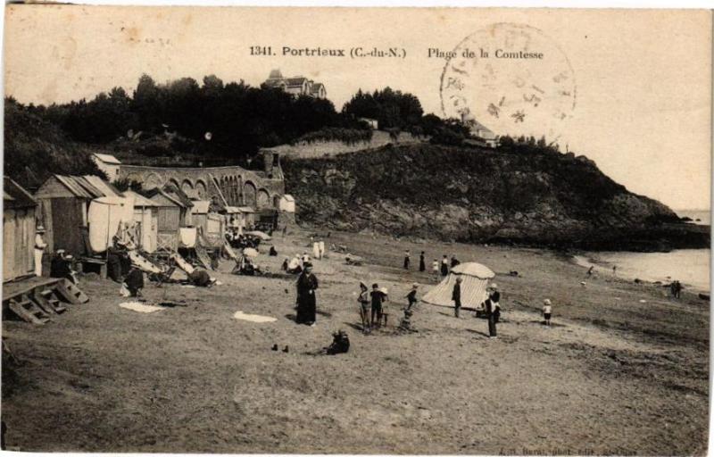 Carte postale ancienne Portrieux - Plage de la Comtesse