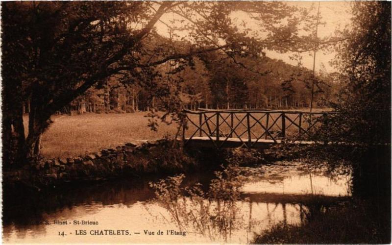 Carte postale ancienne Les Chatelets - Vue du l'Etang