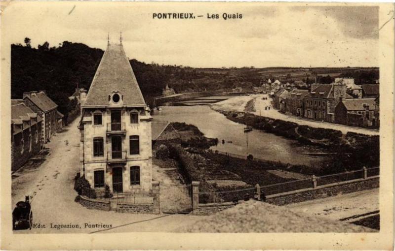 Carte postale ancienne Pontrieux - Les Quais à Pontrieux