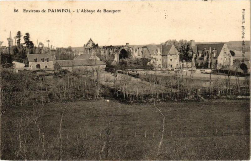 Carte postale ancienne Environs de Paimpol - L'Abbaye de Beauport à Paimpol