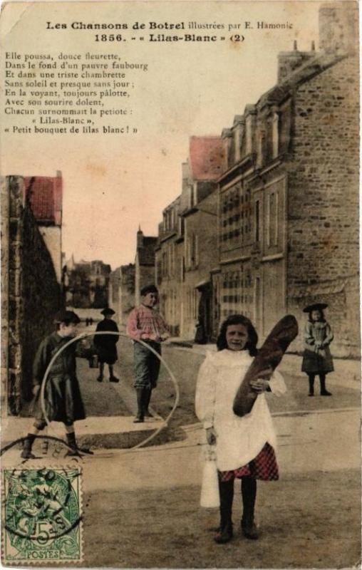 Carte postale ancienne Les Chansons de Botrel - Lilas-Blanc