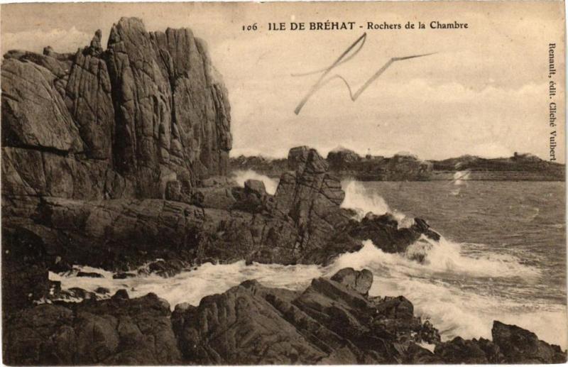 Carte postale ancienne Ile de Brehat-Rochers de la Chambre