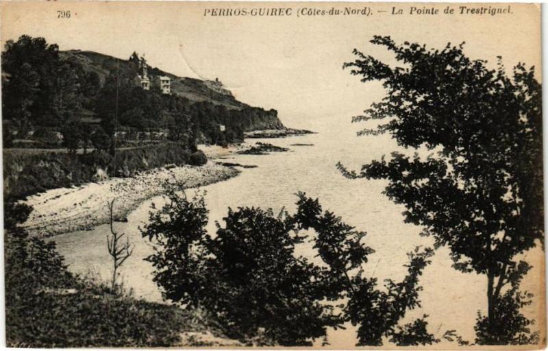 Carte postale ancienne Perros-Guirec-La Pointe de Trestrignel à Perros-Guirec