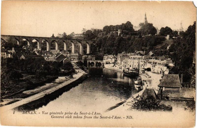 Carte postale ancienne Dinan - Vue générale prise du Saut a l'Ane à Dinan