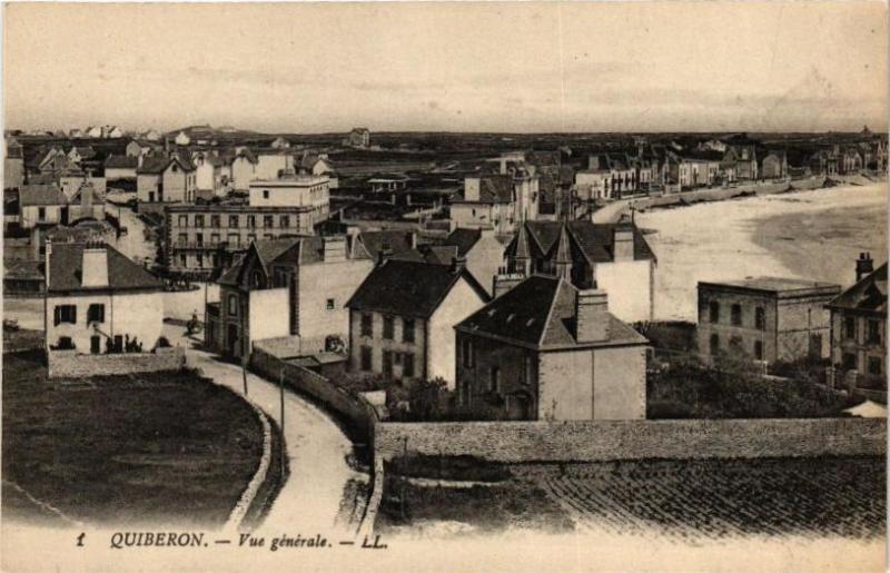 Carte postale ancienne Quiberon - Vue générale à Quiberon