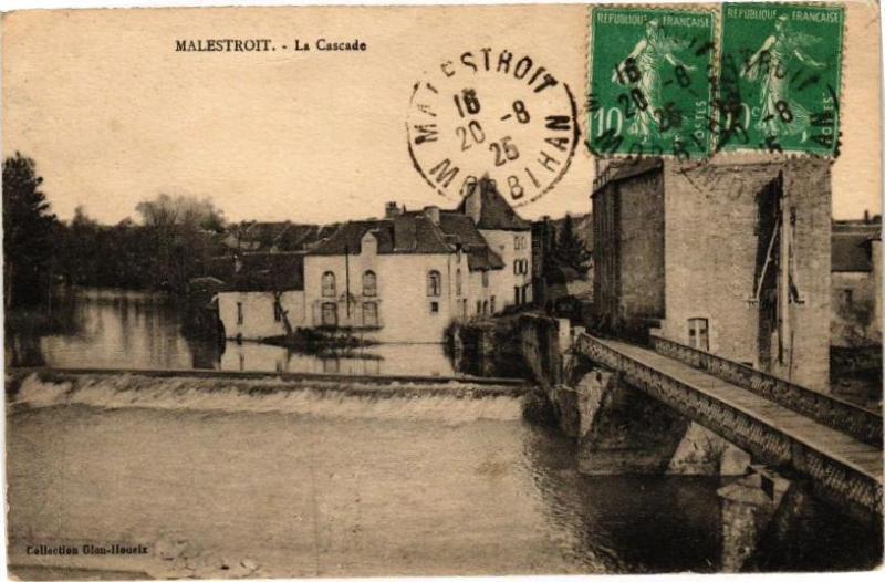 Carte postale ancienne Malestroit - La Cascade à Malestroit