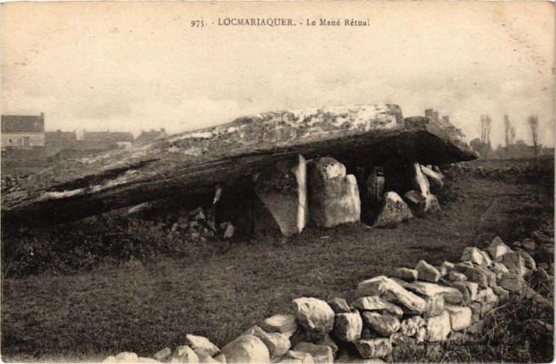 Carte postale ancienne Locmariaquer - Le Mane Retnai à Locmariaquer