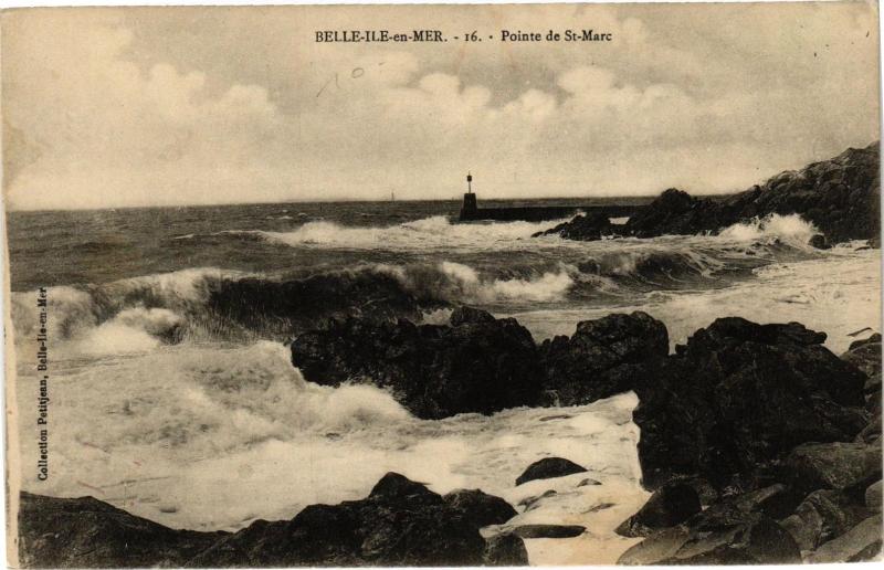 Carte postale ancienne Belle-Ile-en-Mer - Pointe de Saint-Marc