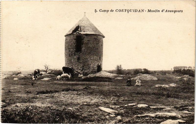 Carte postale ancienne Camp de Coetquidan - Moulin d'Avaugours