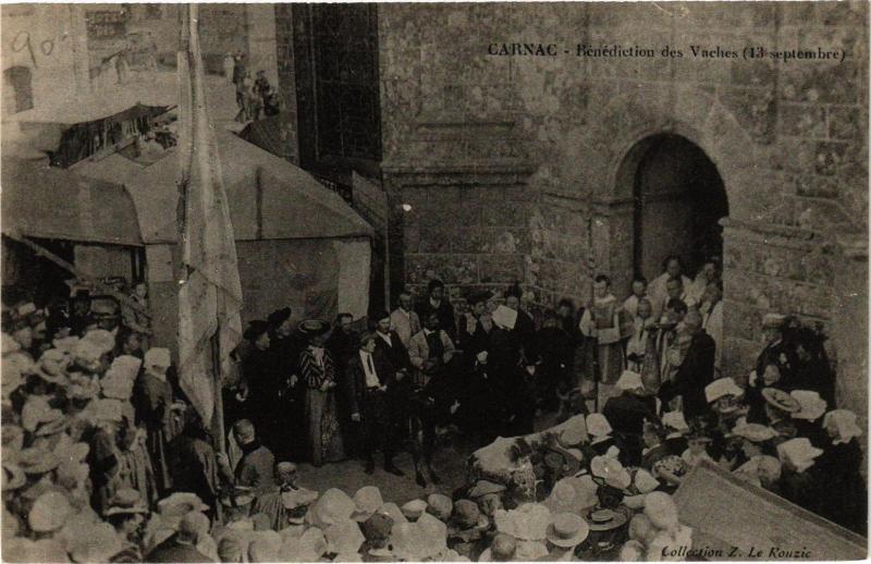 Carte postale ancienne Garnac - Benedliction des Vaches (13 Septembre)