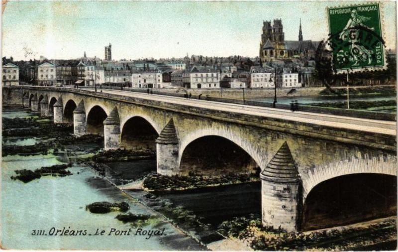 Carte postale ancienne Ed. Aqua 3111 Orleans Le Pont Royal