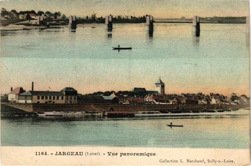 Carte postale ancienne Jargeau - Vue panoramique à Jargeau