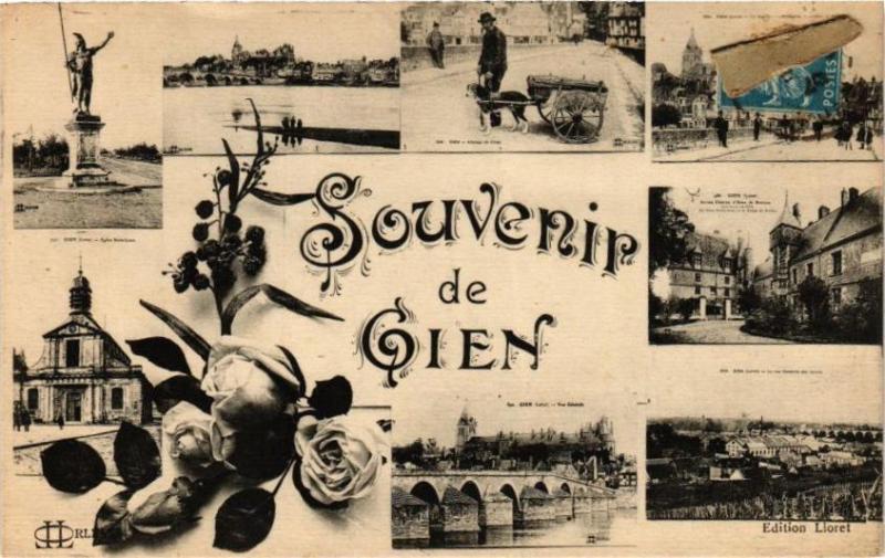 Carte postale ancienne Souvenir de Gien
