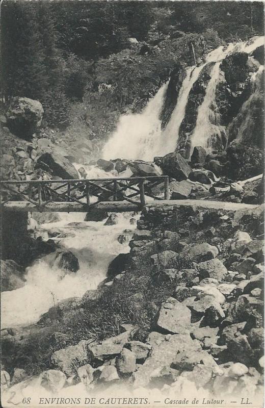 Carte postale ancienne Cascade de Lutour à Cauterets