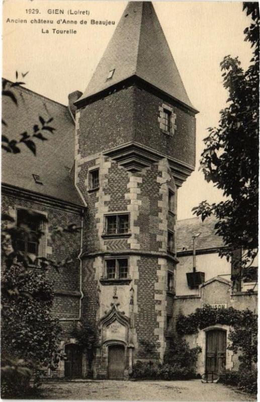 Carte postale ancienne Gien - Ancienne Chateau d'Anne à Gien