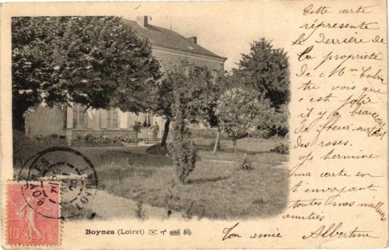 Carte postale ancienne Boynes - Loiret à Boynes