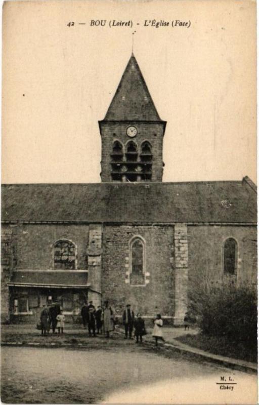 Carte postale ancienne Bou - L'Eglise à Bou