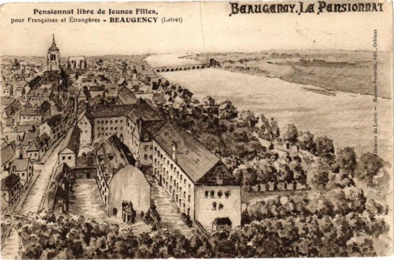 Carte postale ancienne Beaugency - La Pensionnat à Beaugency