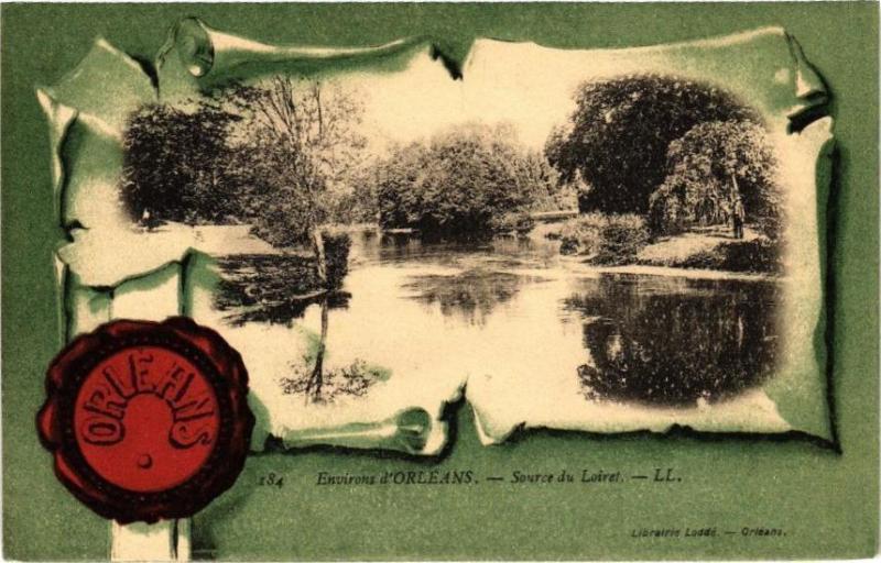 Carte postale ancienne Env. d'Orleans-Source du Loiret