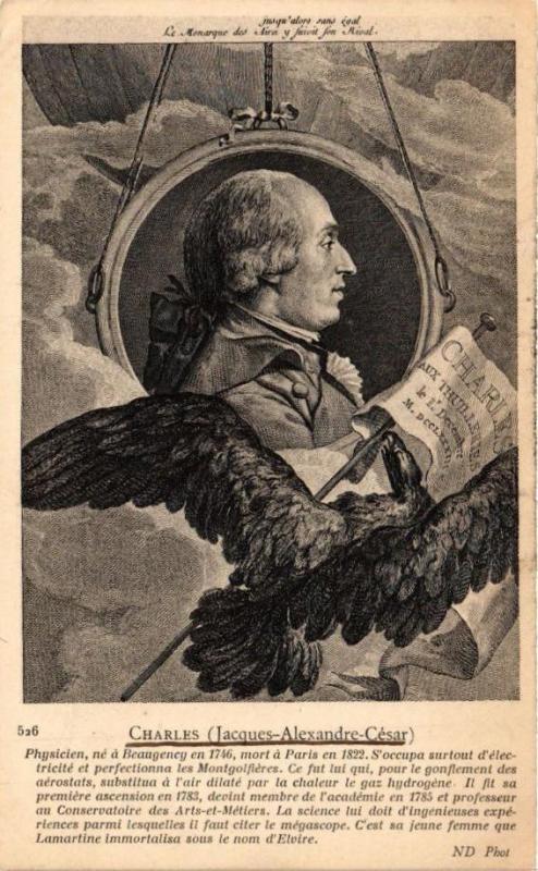 Carte postale ancienne Charles - Jacques Alexandre Cesar