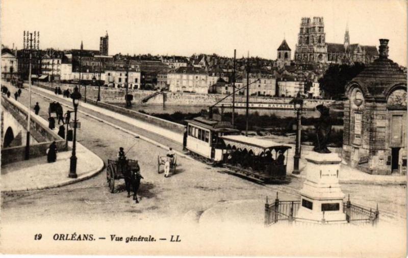 Carte postale ancienne Orleans - Vue générale à Orléans