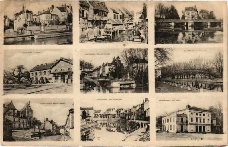 Carte postale ancienne Montargis - Vue sur le Canal Rue de Chateau à Montargis