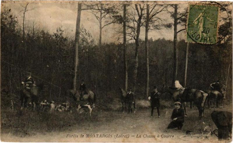 Carte postale ancienne Montargis - La Chasse a Courre à Montargis