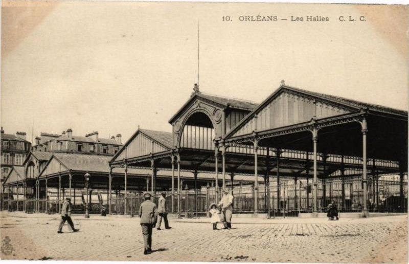 Carte postale ancienne Orleans-Les Halles