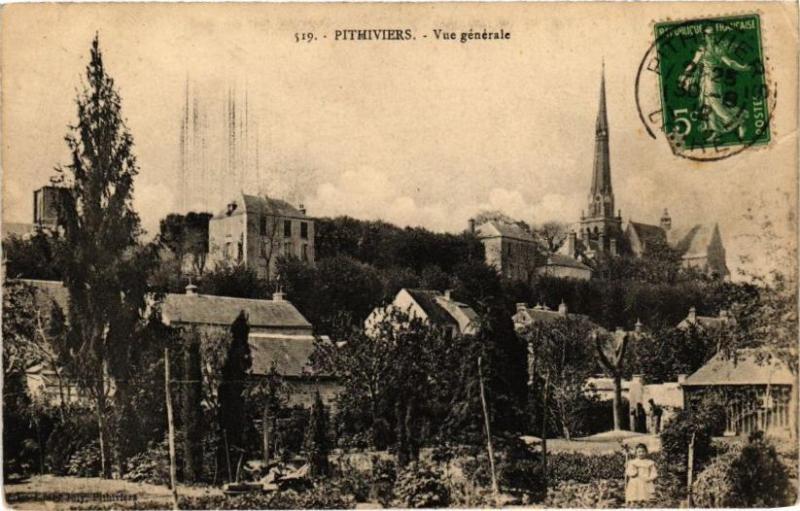 Carte postale ancienne Pithiviers-Vue générale à Pithiviers